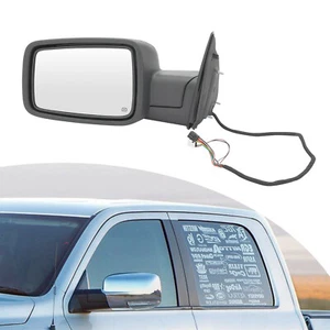 Left Side Manual Folding Heated Rear View Mirror Fits 2013-2019 Dodge Ram 1500 - Picture 1 of 10