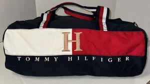 VINTAGE Tommy Hilfiger 20" Duffel Bag Full Zipper Adjustable Shoulder Strap  - Picture 1 of 6