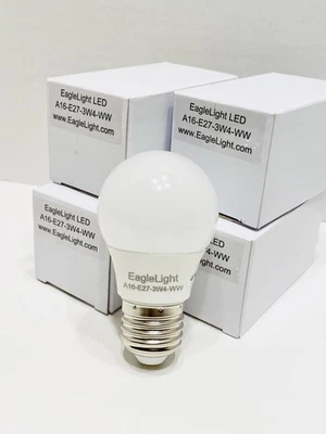 (4 pcs) EagleLight 40W Equivalent E27 A16/A50 LED Light Globe Bulb Lamp 3W - Image 1 of 2