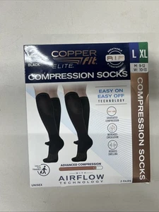 New Other Copper Fit Elite Compression Socks 2PK S/M Easy On Easy Off Free Ship - Picture 1 of 2