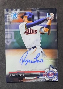 Royce Lewis 2017 1st Bowman Chrome Autograph Auto Minnesota Twins - Picture 1 of 2