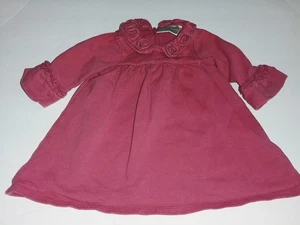 Jillian's Closet Baby Girls Rose Colored Long Sleeve Dress Floral Collar  Sz 6 M - Picture 1 of 4
