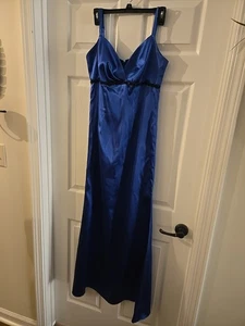 Vestido largo azul real sin mangas, XS - Imagen 1 de 4