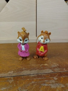LOTE DE 2 FIGURAS DE JUGUETE MCDONALDS ALVIN & THE ARPMUNKS ALVIN & BRITTANY - Imagen 1 de 5