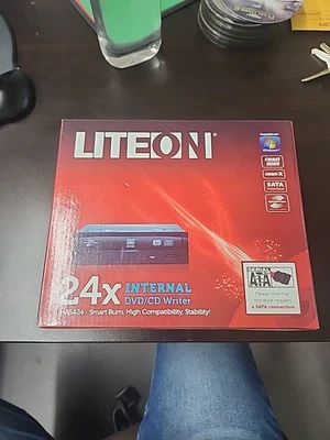 Lite-On eHAU324-11 24x External SATA DVD/CD Smart-Erase-Burn Writer DVDRW NOB - Image 1 of 4