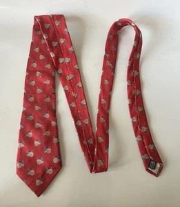Tommy Bahama Men's Red/Blue/Gold Silk Pineapple Cocktail Drink Tie 3.5”x59” - Picture 1 of 9