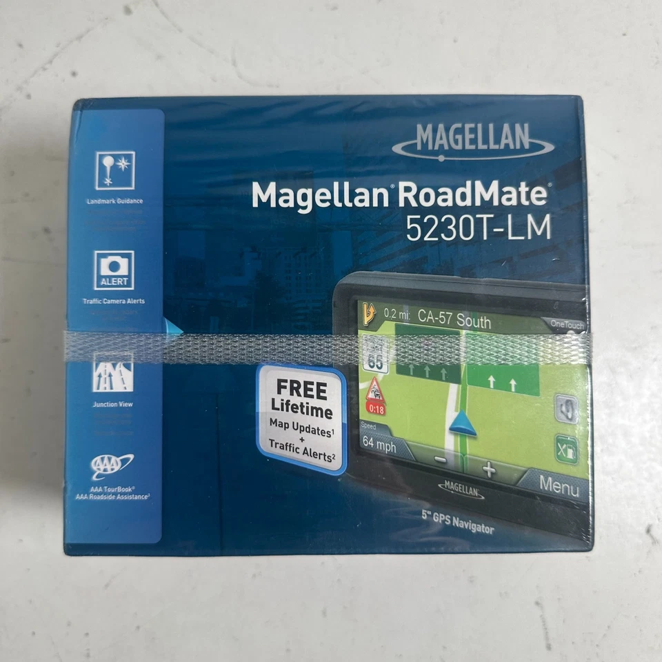 Magellan Roadmate 5230T-LM Black 5" LCD Touchscreen Car GPS Navigator Unit - Image 1 of 4