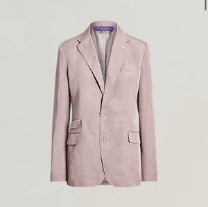 Ralph Lauren Purple Label Odera Leinenmischung Blazer Damen 8 Rosa Strukturgewebe - Bild 1 von 7