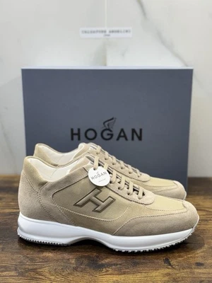 Hogan Interactive Suede Beige Casual Scarpa Hogan Uomo 43.5 - Immagine 1 di 4