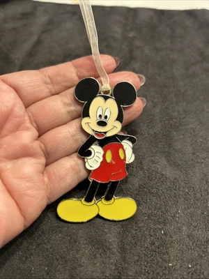 Disney Hallmark Metal Esmalte Mickey Mouse Árbol de Navidad Adorno Foto 1 de 4