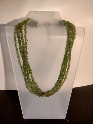 SILPADA Peridot Green Necklace 6 Strand 17 To 19" Sterling Silver With Box N1402 - Image 1 of 2