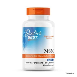 Doctor's Best MSM with OptiMSM 1,000mg 180 Capsules, Joint, Immune & Skin Health - Picture 1 of 4