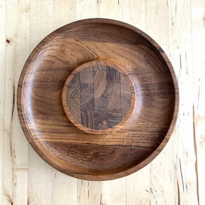 Vintage Dansk Wood Cheese Cutting Board - Made in Denmark - Round 11" - Picture 1 of 8