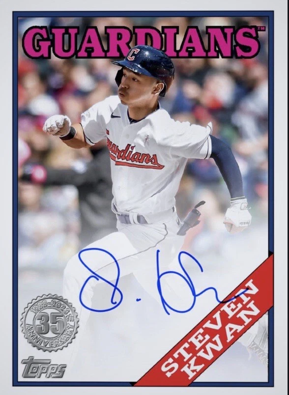 [DIGITAL] Topps Bunt - Steven Kwan - 1988 Topps Baseball 23 S1 - Signature - Image 1 of 1