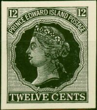 Prince Edward Is 1872 12c Black Plate Proof on Smooth Card Fine & Fresh Mint
