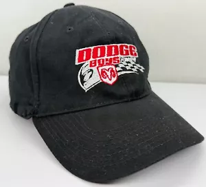 Vintage 1990’s Dodge Boys Racing Team StrapBack Hat Graphic Logo Black HEADTOTOE - Picture 1 of 16