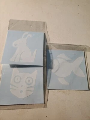 Plantillas fáciles de palo de tulipán gato perro pez para tela o decoración  Foto 1 de 3