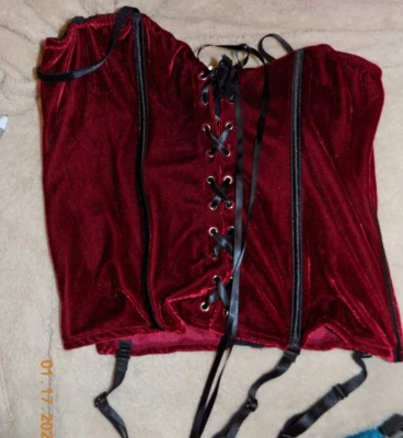 New women's Velvet Kitten corset size large - Image 1 of 3