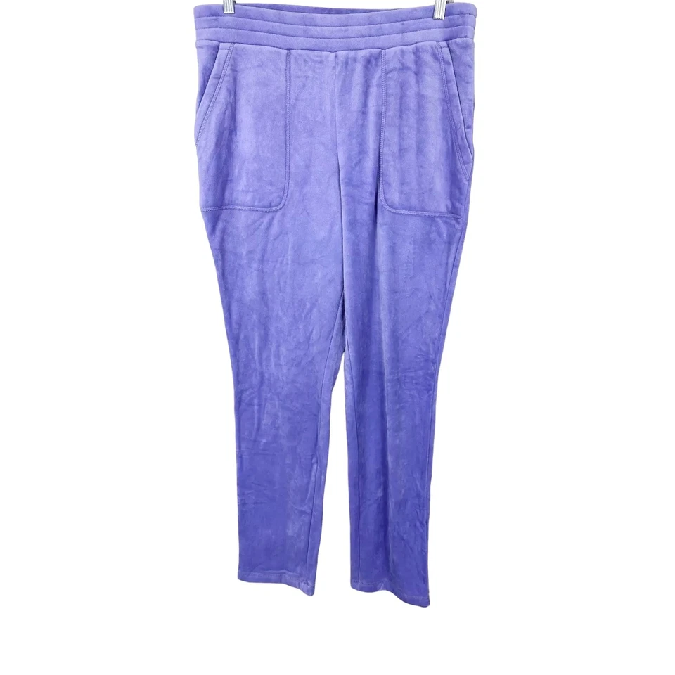 Isaac Mizrahi Regular SOHO Velour Pull-On Ankle Pants Blue Orchid Small Size - Изображение 1 из 2