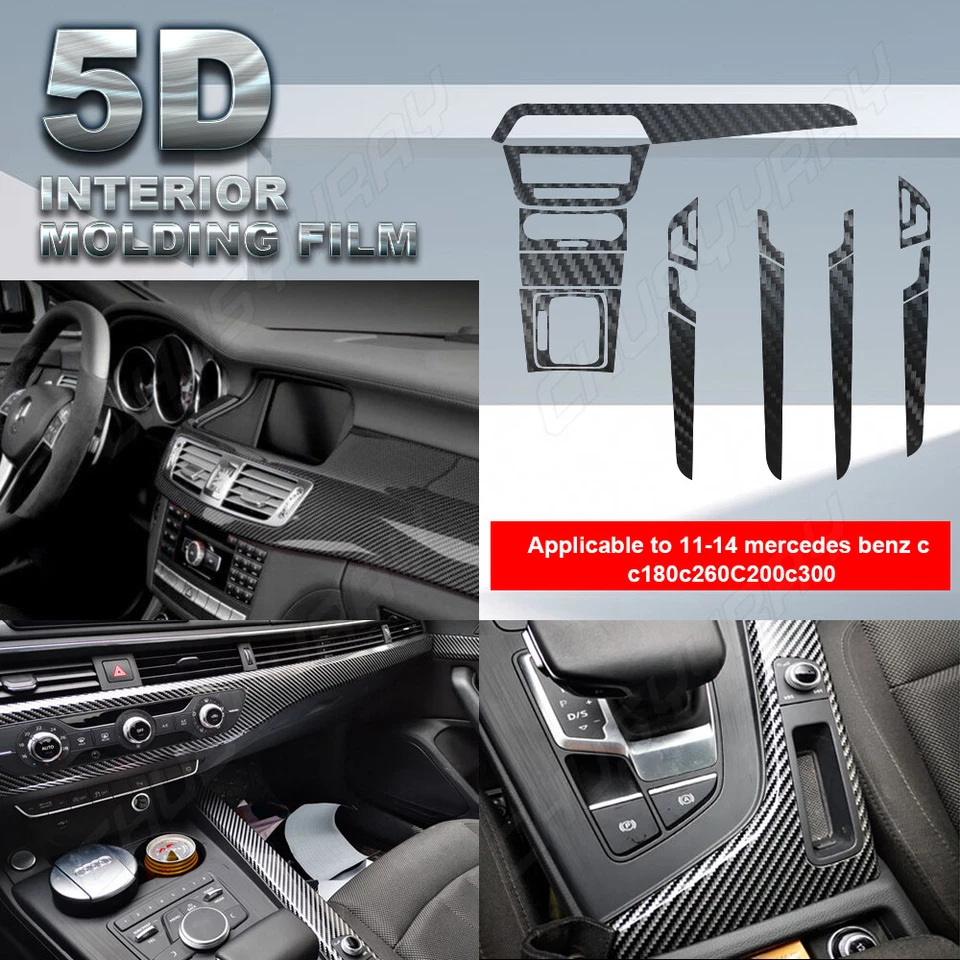 5D For Mercedes-Benz C-Class c180 c260 C200 c300 2011-2014 Interior Carbon Fiber - Image 1 of 4