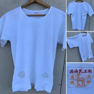 vintage Lee Kung Man Knitting t-shirt Golden Deer label No 162 40 - Picture 1 of 12