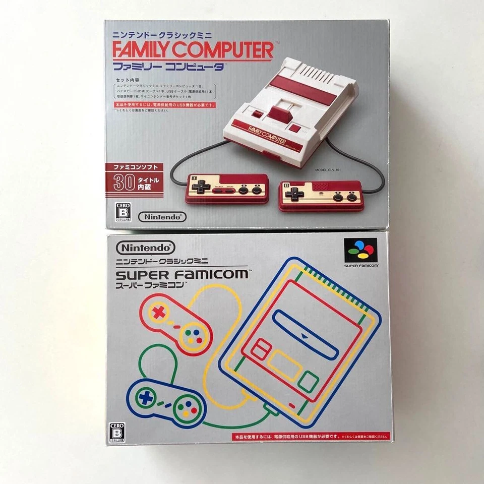 Nintendo Classic Mini Family Computer Super Famicom Game Console set - Image 1 of 4