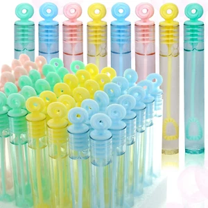 Mini Bubble Wands Party Favors - 48 Pack Assorted Colors for Kids - Picture 1 of 4