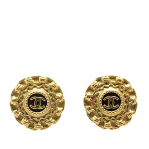 CHANEL vintage Chain COCO Mark Earring Women 【Used】 - Picture 1 of 4