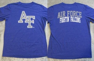 Air Force Shirt Mens Medium Blue Fighting Falcons Military Long Sleeve Retired - Picture 1 of 17