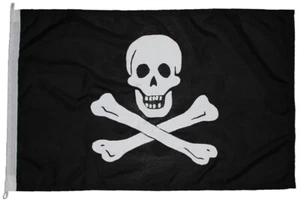 Pirate flag MoD approved sewn stitched embroidered jack rackham jolly roger uk - Foto 1 di 16