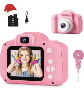 Seckton Upgrade Kids Selfie Camera with 32GB SD Card - Pink. perfect gift - Picture 1 of 3