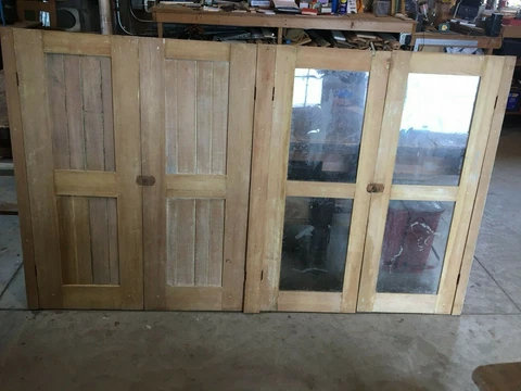 antique pantry cabinet doors / antique kitchen cabinet doors, rustic cabin Cover