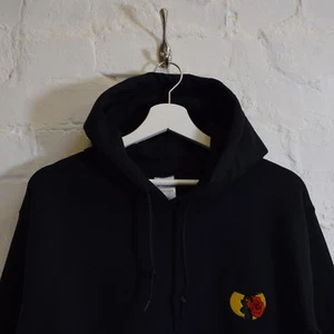 Wu Rose Embroidered Hip Hop Ol' Dirty Black Hoodie Sweatshirt Top Actual Fact - Picture 1 of 1
