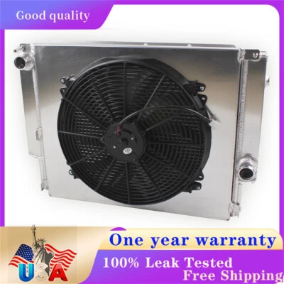 Alum 2-Row Radiator &Fan&Shroud For 1992-2001 BMW E36 320i 323ti 325i 328i M3 MT - Image 1 of 4