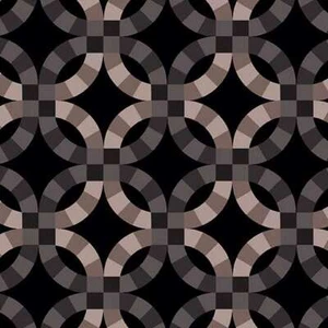Andover Fabrics - Still - Double Wedding Ring - Black, Fabric BTY - Picture 1 of 5