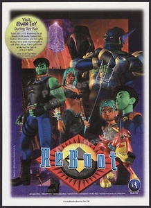REBOOT - Anuncio comercial original 2001 / póster / Anuncio promocional de figuras de acción Irwin Toy - Imagen 1 de 1