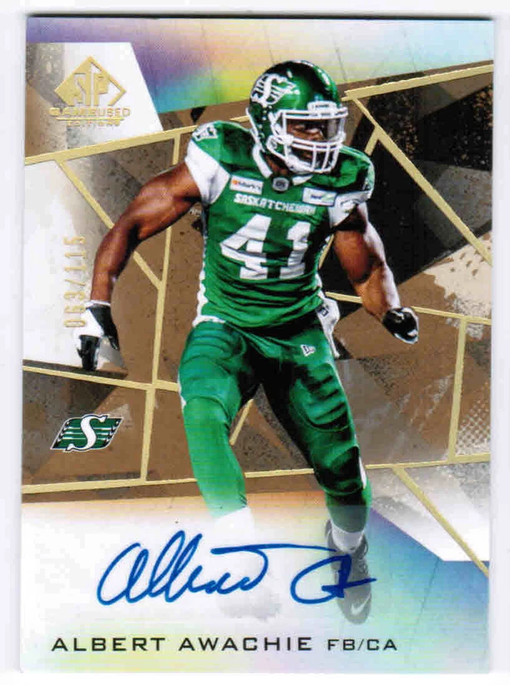 2021 SP GAME USED CFL FOOTBALL AUTOGRAPH AUTO GOLD CARDS A-XX U-Pick List - Image 1 of 1