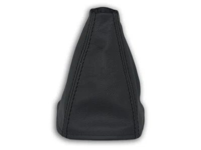 FOR SAAB 9-5 YS3E 1997-2010 GEAR SHIFT BOOT GAITER LEATHER STITCHING BLACK - Image 1 of 4