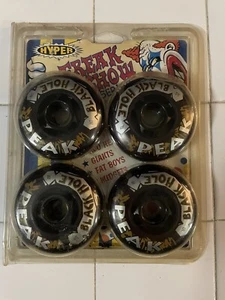 Vintage Hyper Freak Show Black Hole Inline Skate Wheels New Rollerblades - Picture 1 of 3