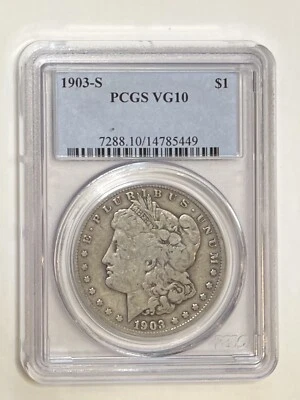 1903 S Morgan Silver Dollar $1 PCGS VG10 - Image 1 of 2