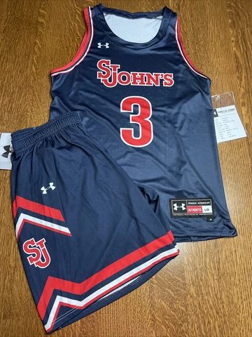 Under Armour St Johns Red Storm Womens Basketball Jersey & Shorts Size L NWT Cover