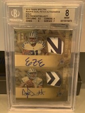 2016 EZEKIEL ELLIOT/DAK PRESCOTT **ROOKIE DUAL PATCH AUTOS 1/1** COWBOYS