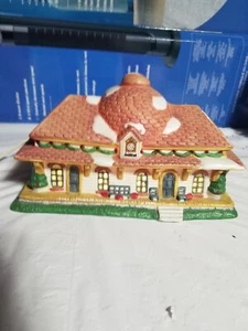 Vintage Weihnachtskrippe Bahnhof 90er Jahre ohne Licht Weihnachtsdeko - Bild 1 von 12