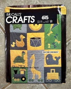 Yours Truly for McCalls "Fun Time Krippendecke mit Kissen" #615 Muster Vintage - Bild 1 von 3