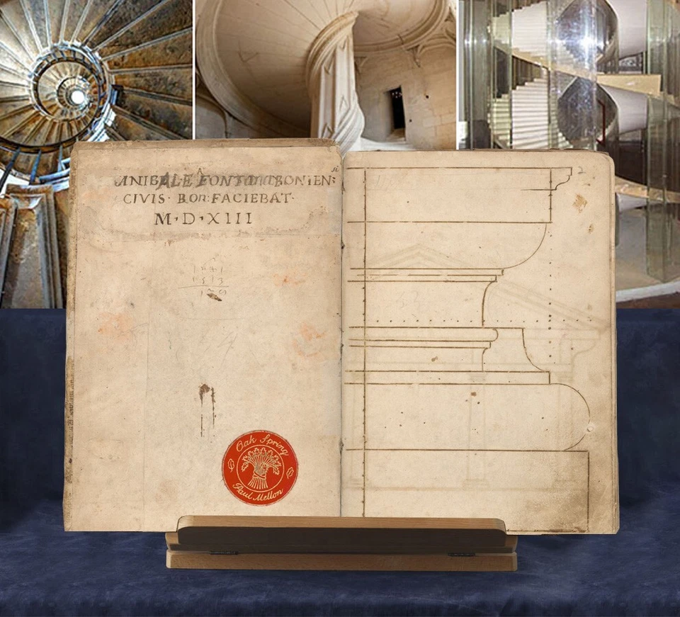 1513 Codex Mellon Architectural Sketchbook Domenico Antonio de Chiarellis - Image 1 of 4