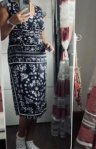 Schickes Kleid von s.Oliver Dunkelblau/Weiss Neu Gürtel 36/38 - Bild 1 von 5