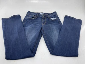 Old Navy Womens Curvy BootCut Jeans Blue Dark Wash Denim Barely Worn Size 6 - Picture 1 of 6