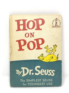 Hop on Pop by Dr Seuss - VINTAGE 1963 Book Club Edition HC EUC - Picture 1 of 10