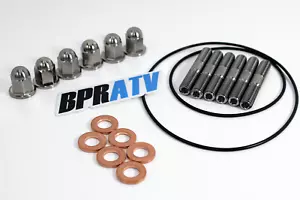 YZ250 2 Stroke Top End Engine Cylinder Head TITANIUM Studs Bolts Cap Acorn Nuts - Picture 1 of 24