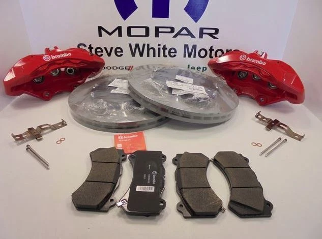 Challenger Charger Big Brake Kit Pinzas Brembo Rotores Ranurados Pastillas 6 potes Rojo Foto 1 de 1